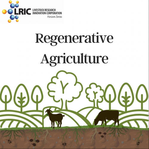 Graphic representation of Regenerative Agriculture Cycle.  4 gears linking Minimized Soil Disturbance to Maximize Crop Diversity to Livestock Integration to Maintain Cover Crops/Living Roots Year-Round which cycle back to Minimize Soil Disturbance